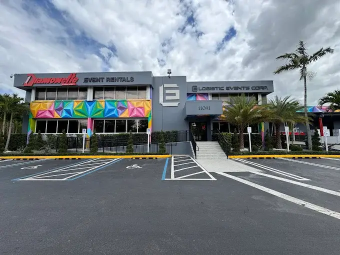 Exterior of the Diamonette Event Rentals facility in Miami