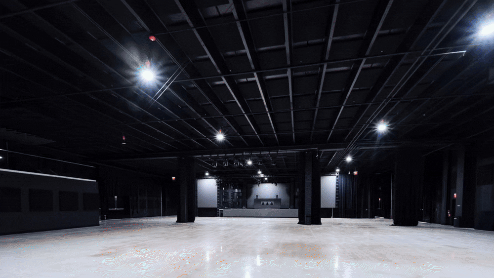Event production setup inside Diamonette venue in Miami